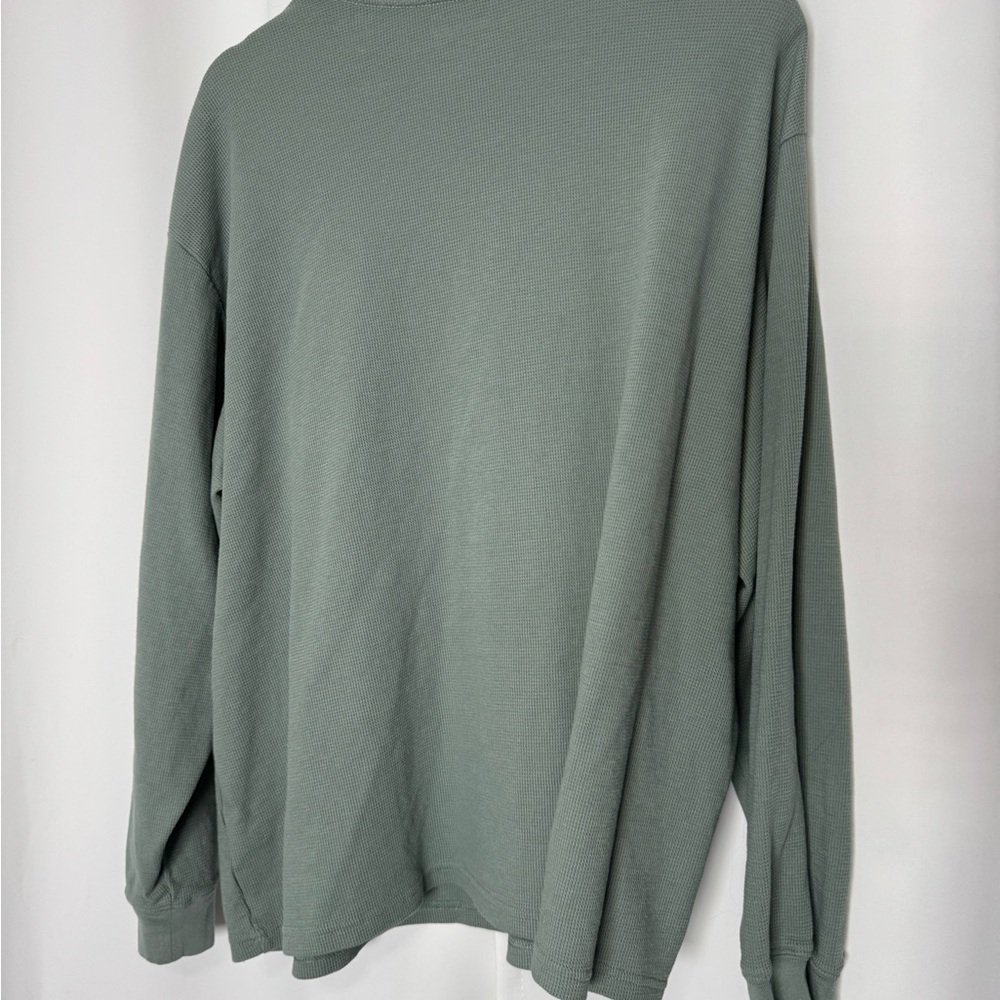 Wrangler Women’s‎ Thermal Long Sleeve Graphic Sage Waffle Knit Top XXL - Picture 7 of 8
